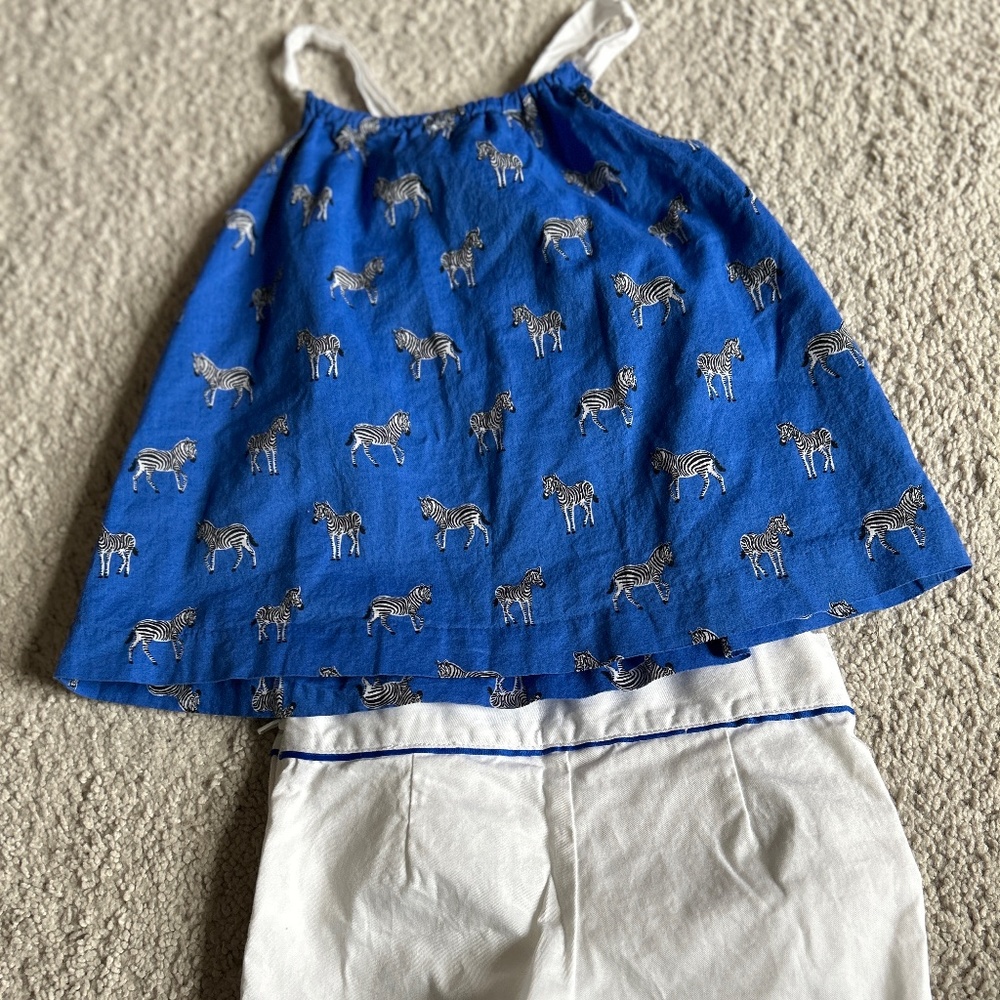 Janie and jack safari shirt and short set 3T